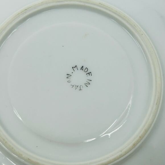 VTG White Rosebud Tea Coffee Cup And Saucer Porcelain 4-Piece Set Made In Japan - Picture 7 of 7